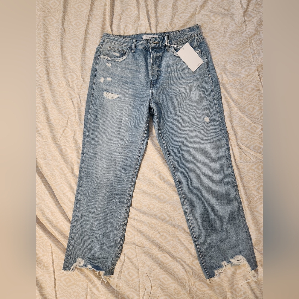Flying Monkey Light Blue Distressed Boyfriend Jeans